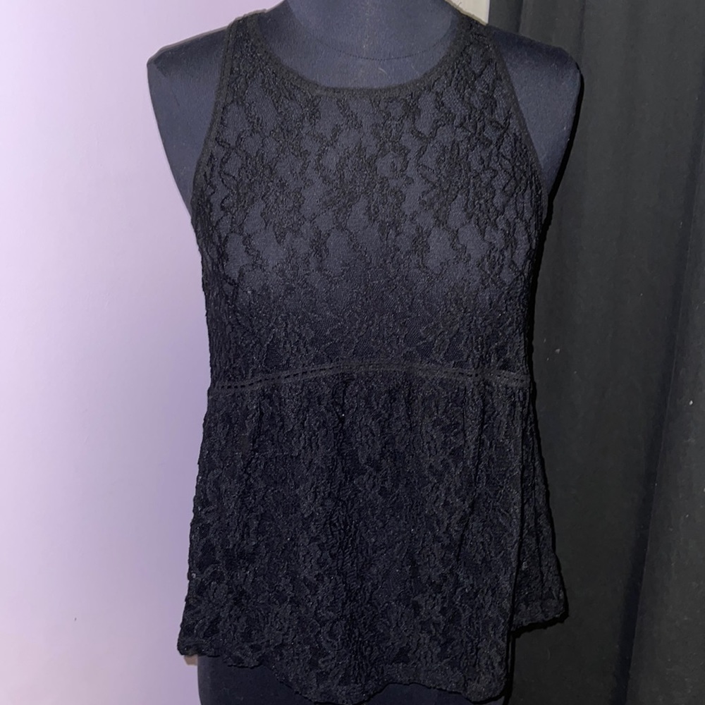 Express Black Lace Top